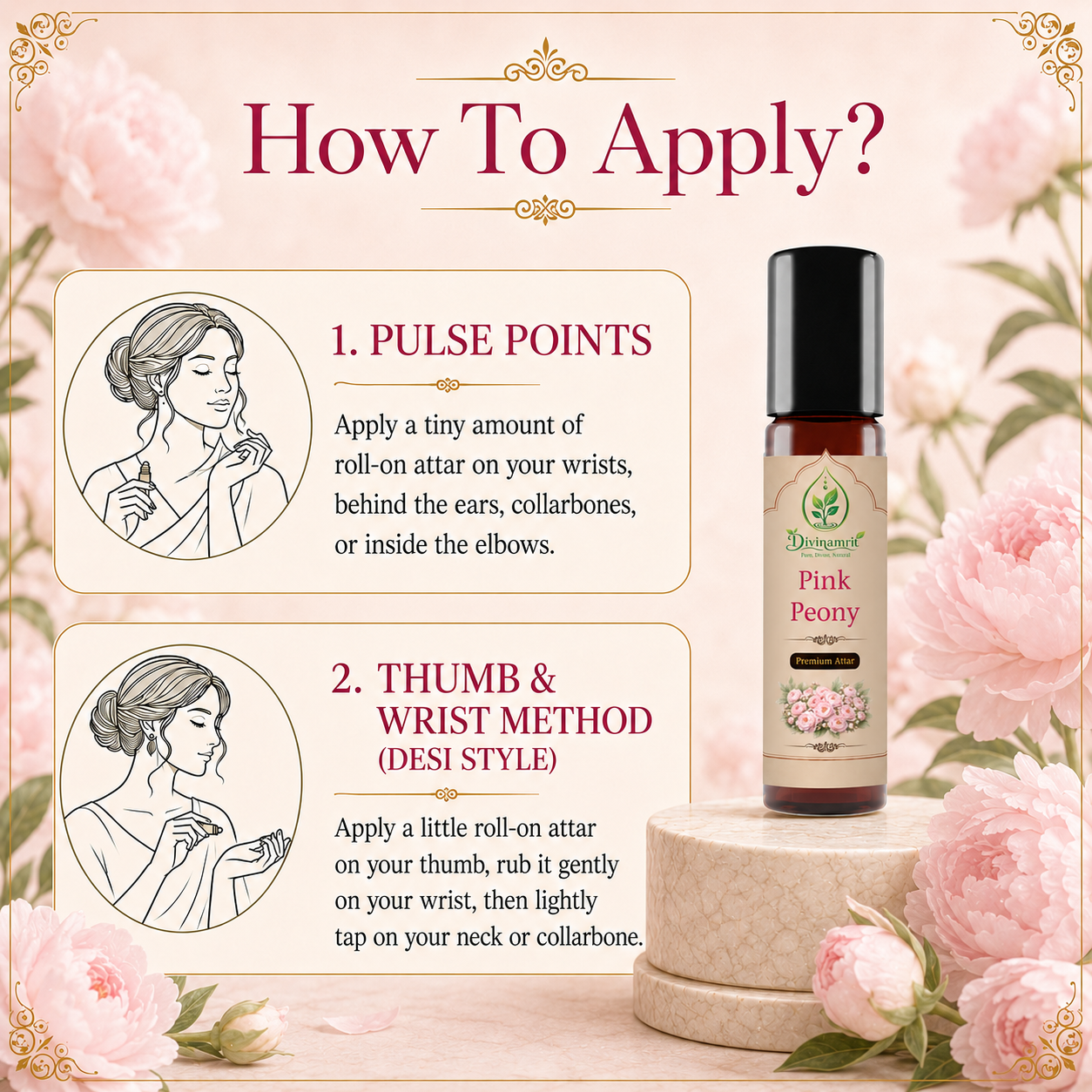 Pink Peony Attar – Soft & Elegant Floral Fragranc
