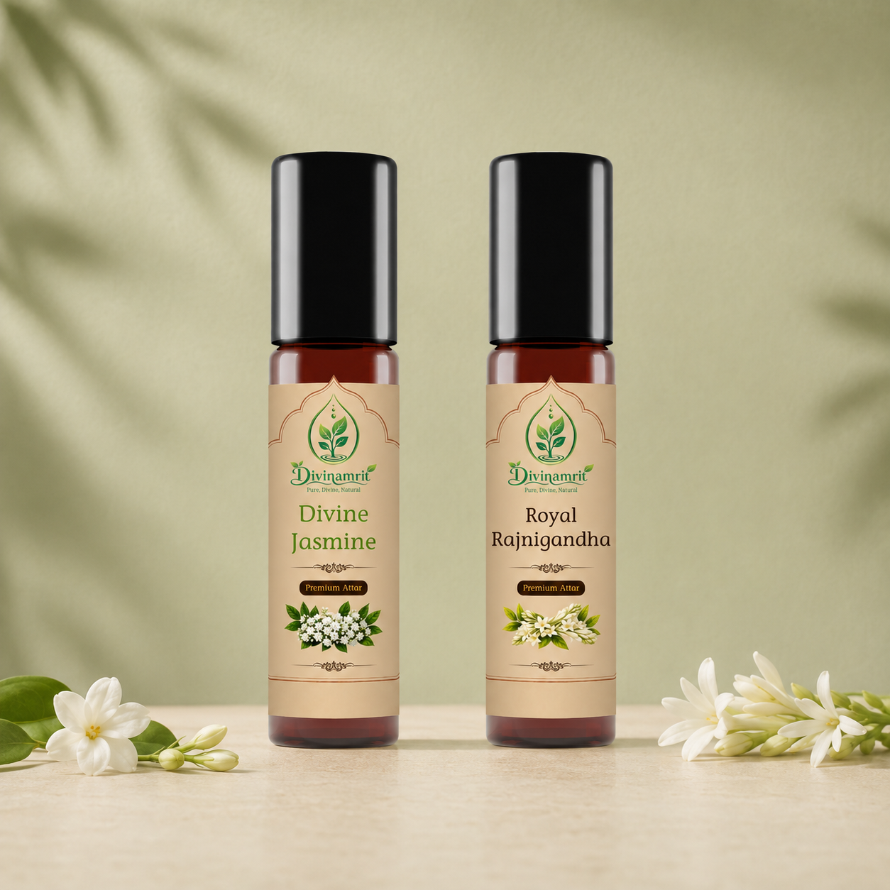Divine Jasmine & Royal Rajnigandha Premium Attar Combo
