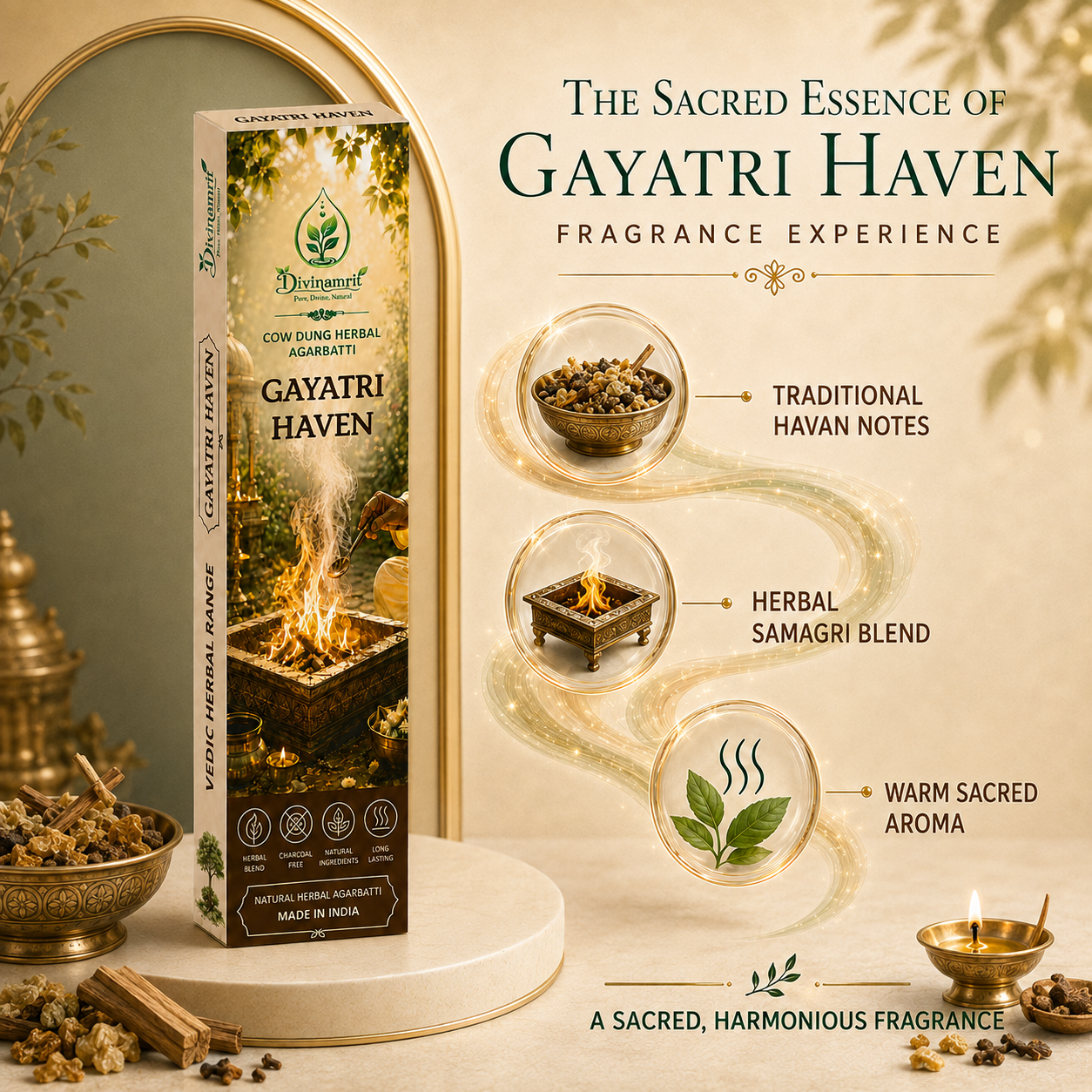 Gayatri haven - Cow Dung Herbal Agarbatti