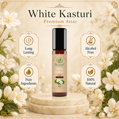 White Kasturi Attar – Soft Musky Fragrance