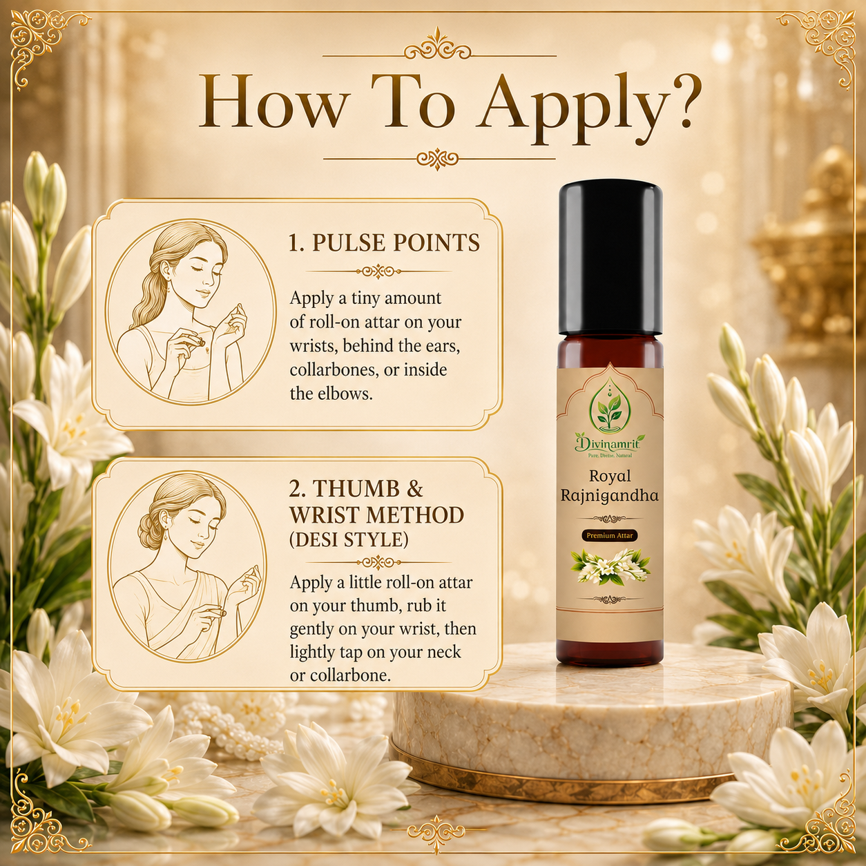 Royal Rajnigandha Attar – Rich Floral Fragrance
