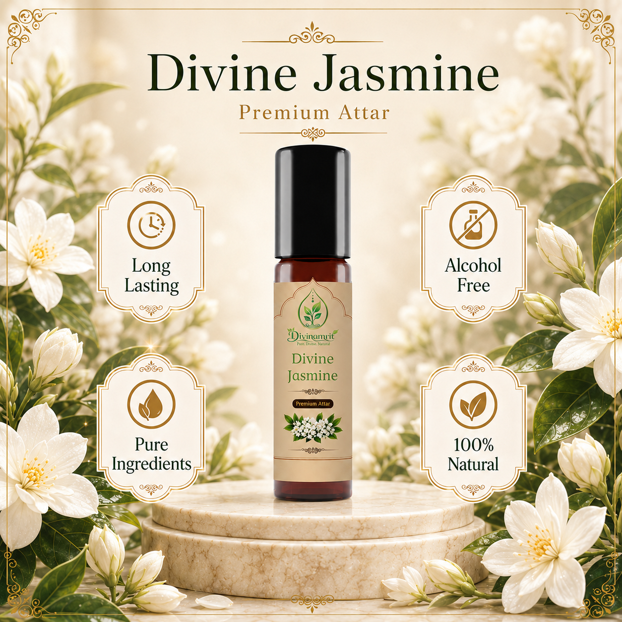 Divine Jasmine Attar – Long-Lasting Floral Fragrance