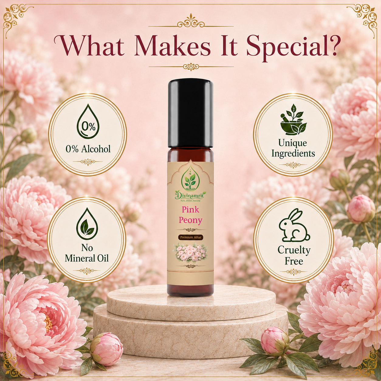 Pink Peony Attar – Soft & Elegant Floral Fragranc
