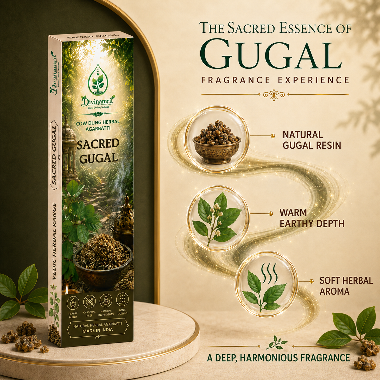 Sacred Gugal - Cow Dung Herbal Agarbatti