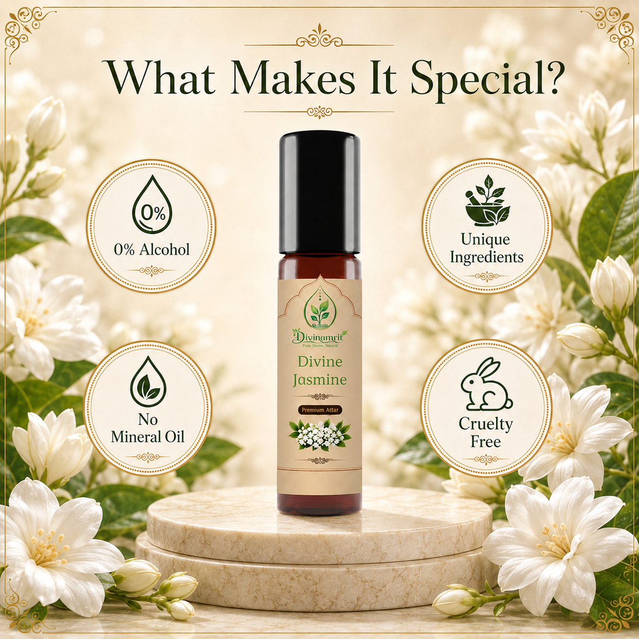 Divine Jasmine Attar – Long-Lasting Floral Fragrance