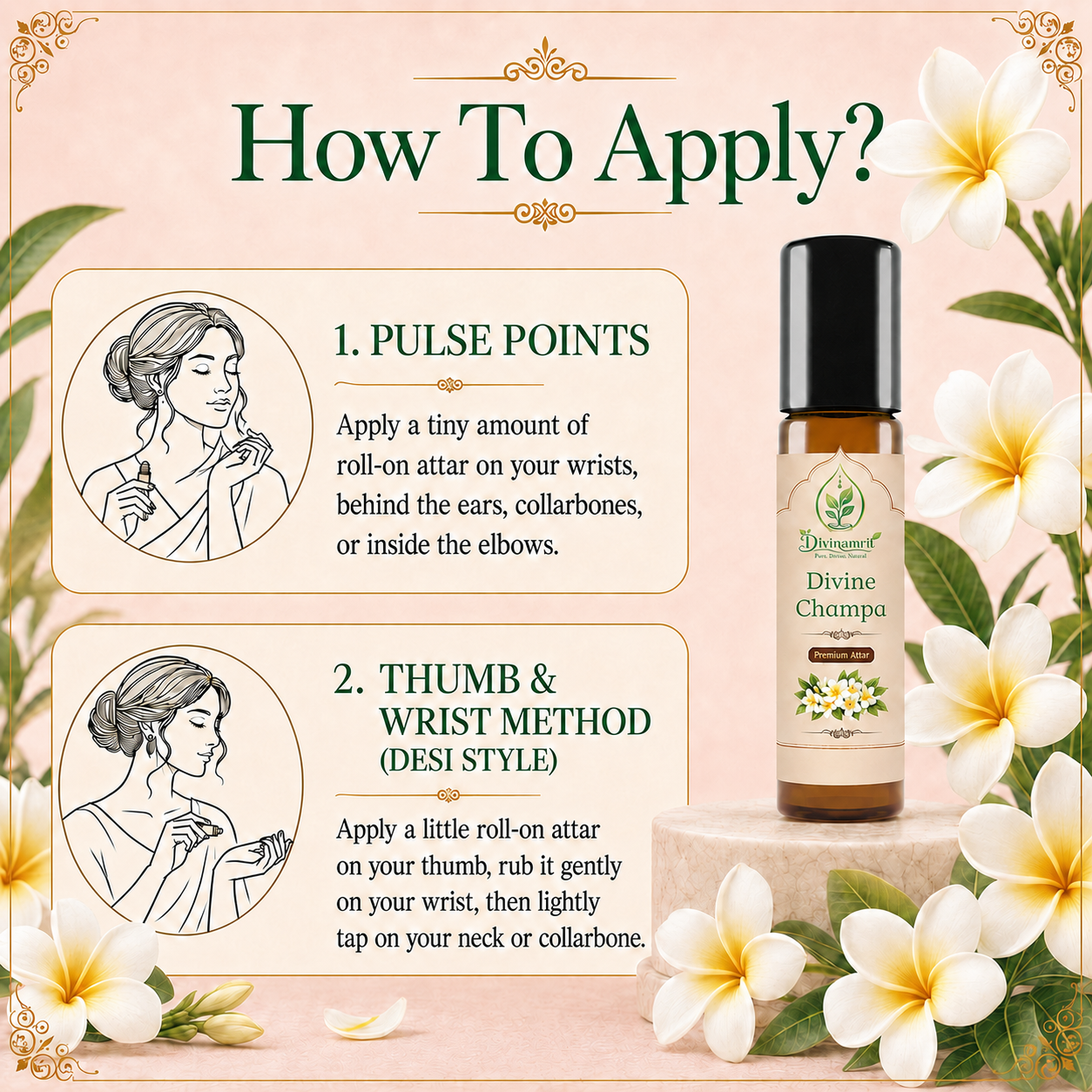 Divine Champa Attar – Long-Lasting Floral Fragrance