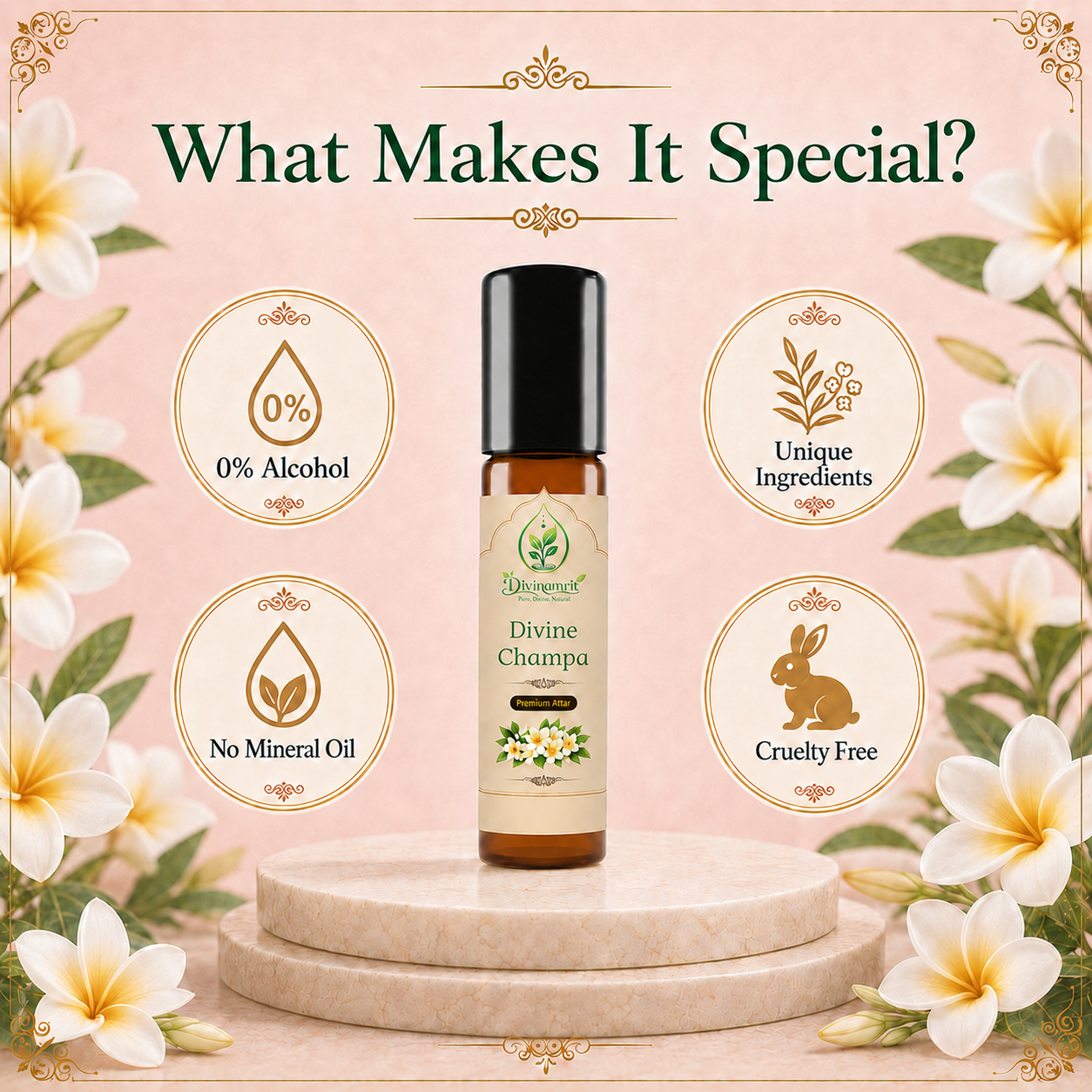 Divine Champa Attar – Long-Lasting Floral Fragrance