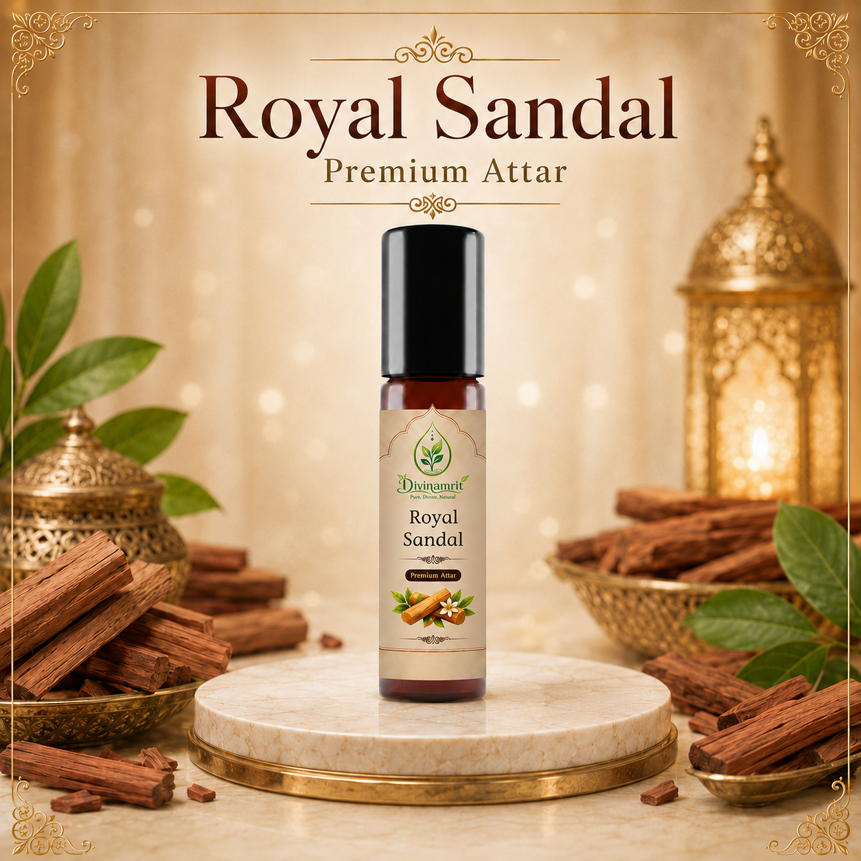 Royal Sandal Attar – Rich Sandalwood Fragrance